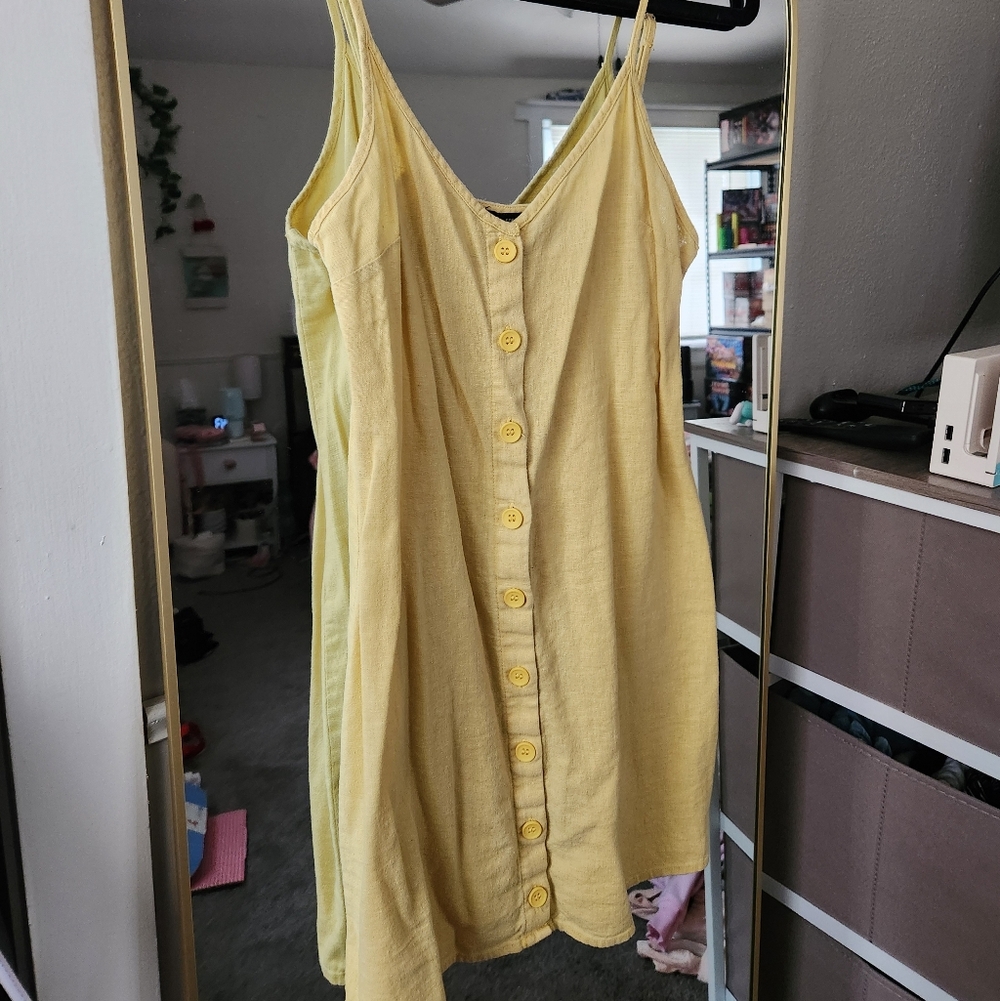Forever 21 Mustard Button-Down Dress